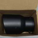 TriTrust Exhaust Tip, 2.5-3 inch inlet adjustable,Fit 2.5''/2.75''/3'' Outer diameter Tailpipe, 4.5'' Outlet 7'' Long Muffler Tip, Black Powder Coated Stainless Steel Tail Tip
