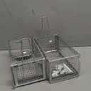 2-Pack Chipmunk Traps Humane Live Mouse Rat Cage Traps for Indoor and Outdoor Use (Silver)