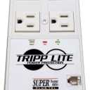 Tripp Lite 6 Outlet Surge Protector Power Strip, 6ft Cord, Right-Angle Plug, Tel/DSL Protection, RJ11, $50,000 INSURANCE (TR-6FM)