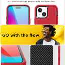 AICase for iPhone 15 Plus Case Built-in Stand with Glass Screen Protector,Heavy Duty Drop Protection Full Body Rugged Shockproof Military Protective Tough Durable Cover for iPhone 15 Plus 6.7"_6 (Energy Red/black+Glass Protector)