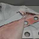 1 pack Ombre Rainbow Blackout Curtain for Kid Girls Bedroom Living Room Darking Stripe Double Layer Star Cut Out Wall Home Decor Gradient Grommet Window Curtains (Pink/Grey, 34W x 63L)