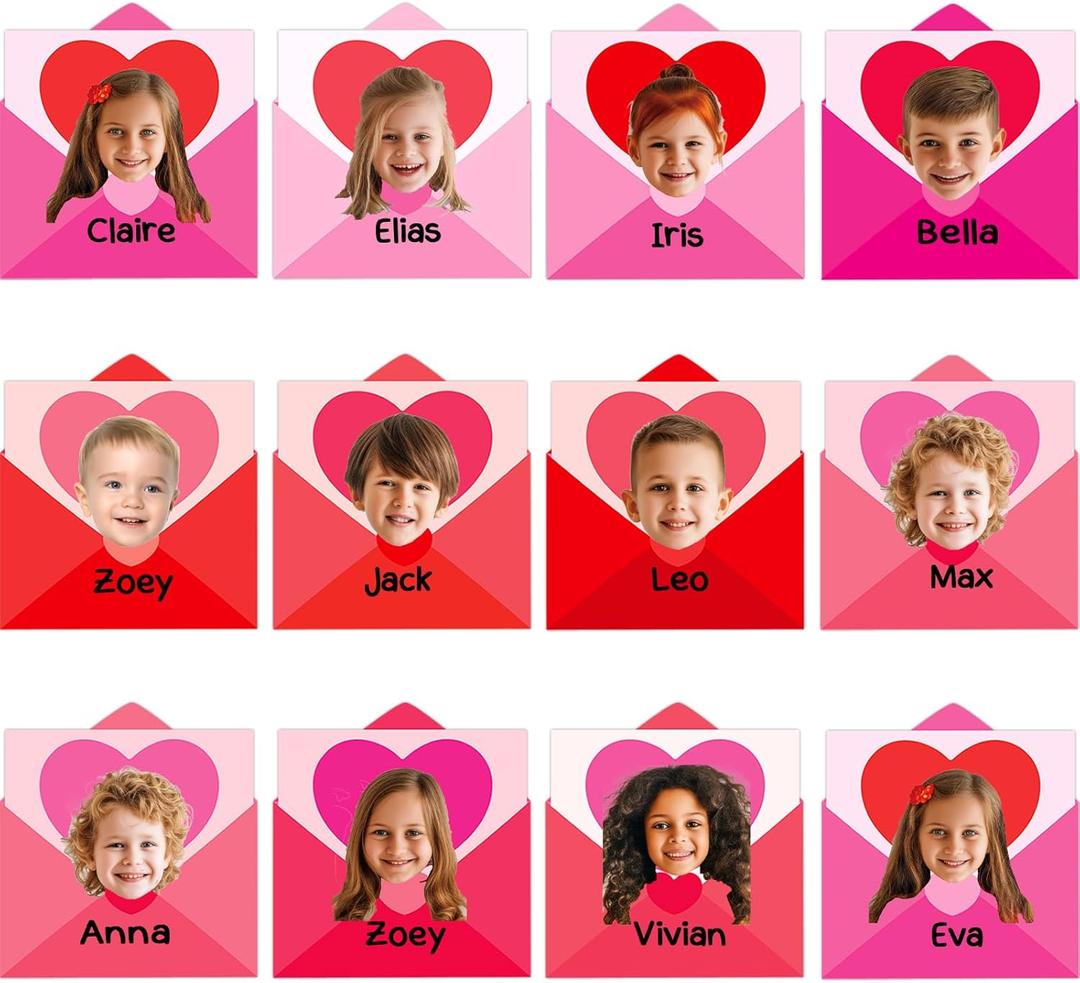 2 x 60pcs Valentine's Day Theme DIY Cutouts Heart Envelope Bulletin Board Decoration Set Envelope Paper Cut-Outs Classroom Decor for Valentines Classroom DIY Photo Craft Party School Wall Door Supplies