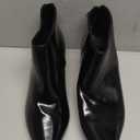 Coutgo Womens Kitten Low Heel Booties Pointed Toe Short Ankle Boots Back Zipper Fall Shoes, 7