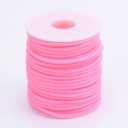 Beadthoven 4mm Hollow Pipe Rubber Tube Cords, 16Yards Barber Cord for Knitting Stitch Holder, Tubing Rubber Cord with Spool for Bracelet Jewelry Making DIY Crafts 2mm Hole - Hot Pink
