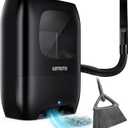 Pro Touchless Vacuum Automatic Dustpan - Ultra Fast & Powerful - Great for Sweeping Salon Pet Hair Food Dirt Kitchen, Canister Vacuum Cleaner Trash Can, Bagless, Auto Sensors, 1500 Watt-Black (Black With Acc)