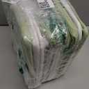 6-Pack Foldable Fabric Storage Cubes 11x11 Inch, Sturdy Cube Organizer Bins with Leather Handles, Storage Baskets for Closet Shelves and Home Organization(White/Green)