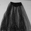 Rave Outfits for Women 2 in 1 Sheer Skirt Festival Clubwear Mesh High Waist Print A Line Maxi Skirt M