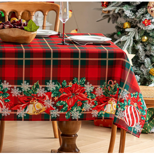 Joyfol Day Valentine's Tablecloth SquareRed Heart Polyester Fabric Table ClothWashable Easy Care Reusable Table CoverAnniversary Party Table Decoration for Dining Party 54x54 Inches