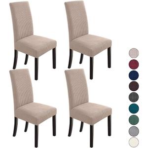 NORTHERN BROTHERS Dining Chair Covers Seat Parson Chair Slipcover for Dining Room Set of 4, Khaki