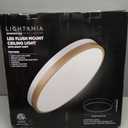 Lightania 18 Inch Flush Mount Ceiling Light with Remote Control & Night Light, 5CCT Dimmable Ceiling Light Fixture, 43W 4300LM 2700K-6500K Adjustable LED Ceiling Lights for Bedroom Kitchen, White Gold