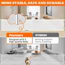Pawtners Retractable Baby Gates Extra Wide, 41" Tall Extends up to 200" Wide, Dog Gate Indoor for Stairs, Pet Gate with Support Rods for Doorways Hallways Garage Indoor & Outdoor-White