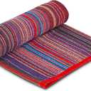 BolBom*S Bath Towel Set 4 Pack,30 x 60 Inches Large 100% Cotton Stripe Bath Towel Soft,Absorbent and Quick Dry Towels for Bathroom, Pool, Beach, Swim and Yoga, Bathroom Towels for Daily Use