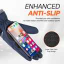 Winter Gloves Waterproof Windproof for Mens Women, Thermal Warm for Cold Weather, Grip Snow for Touch Screen Skiing Cycling Running Driving Snowboarding Fishing Outdoor