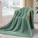 Anysay Knitted Wweighted Blanket, Hazelnut Green