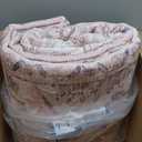 Area Rugs 8'x10' Washable Non-Slip, Floral Vintage Distress Print Pattern Medallion Carpet for Living Room Bedroom Dining Room, Pink Greypink Cute