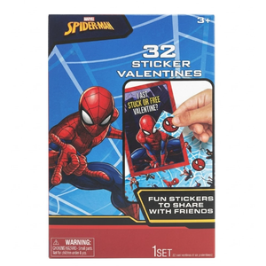 MARVEL Spider-Man Sticker Valentine Cards, 32 ct, 2 Pack