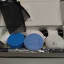 Electric Spin Scrubber, Cordless Shower Scrubber with 8 Scrub Brush, 2 Speed with Adjustable Extension Handle, Battery Level Display, Power Scrubber for Bathroom Bathtub Tile Floor (Black)