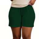 HBQ Women 2 Piece Outfits Summer Color Block Sweatsuits Track Suits Biker Shorts Workout Jogger Sets-Off White-M