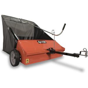 Agri-Fab 45-0492 44" Tow-Behind Lawn Sweeper, 28 cu. ft Hopper Bag Capacity; Leaf & Grass Catcher, with Adjustable Brush Height and Dump From Seat Handle