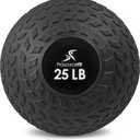 ProsourceFit Slam Medicine Ball, Tread Textured Grip Dead Weight Balls for Strength and Conditioning Exercises, Cardio and Core Workouts, 25lb, Black