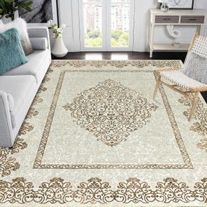 Easy-Going Area Rug 5x7 Washable Boho Rugs for Living Room Non-Slip