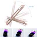 JSAUX Cell Phone Stand, Foldable Aluminum Adjustable Phone Holder for Desk Portable Travel Essentials Office Accessories for iPhone 17 16 15 14 13 Pro Max Samsung S25 S24 S23 Ultra Kindle-Pink