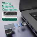 3C'S USB C Magnetic Adapter(2 Pack),11Pin Right Angle Type C Magnetic Adapter,Supports USB PD 100W Fast Charging, 480Mbps Transfer Speed,Compatible with MacBook Pro/Air and Most USB C Devices