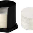 Coffee Filter Holder for Aeropress-Filter - CAFEMASY 2 Pack of 742 Count Replacement Paper Filters with Black Filters Holder Compatible for Aeropress Original Go Clear Espresso Coffee Maker