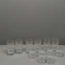 Ribbed Glassware Set of 12, Glass Cups 12 oz and 7 oz, Fluted Glassware, Stackable Glasses, Cups for Kitchen, Gift Box Set