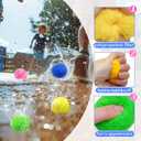 60PCS Reusable Water Balloons,Soft Splash Balls for Backyard Beach Pool,Water Toys for Adults Boys and Girls,Reusable Water Toys for Summer Fun and Family Activities, 2 inches diameter