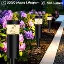 5W Low Voltage Landscape Pathway Lights with Connectors 12V Outdoor Landscape Lighting LED Bollard Path Lights Wired IP65 Waterproof Warm White Walkway Lights for Garden Yard Lawn (8Pack)