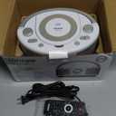 Portable CD Player Boombox with Bluetooth, FM Radio, Remote Control, USB Port and 3.5mm AUX Headphone Jack, Clear Stereo Sound, 4 Watts of Audio, AC/Battery Powered (White)