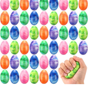 48 Pcs Easter Eggs Stress Balls Squeeze Easter Eggs Toy Slow Rising Stress Relief Easter Eggs Bulk for Easter Egg Hunt, Easter Theme Party Favor, Basket Stuffers Fillers, Easter Gifts