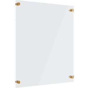 MaxGear Acrylic Dry Erase Board, 18''x24'' Clear White Board for Wall, Non Magnetic Floating White Board for Wall with Marker Holder, Markers and Eraser, for Office, School, Restuarant