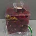 42PCS Red Velvet Christmas Ball Ornaments, Flocked Vintage Rustic Farmhouse Baubles in Assorted Sizes for Xmas Tree Decorations, Hanging Ornaments for Home, Party & Wedding Dcor (Burgundy Red)