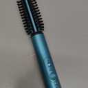 Farery Mini Thermal Brush 3 Temperature Adjustable, 3/4 Inch Travel Curling Iron for Short Hair, Heated Round Brush for Touch-ups and Small Curls, Lightweight Curling Wand for Thin Hair, Dual Voltage (Blue)