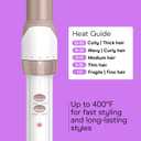 Conair Double Ceramic 1-Inch Curling Wand with Claw Clip, Produces Flawless Waves, Curling Iron for Use on Medium and Long Hair, 30 Heat Setting Curling Iron, White
