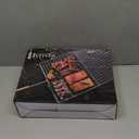 Grill Basket Set, Removable Wooden Handle, 304 Stainless Steel, Rolling BBQ Tools, Smoker Grilling Accessories for Vegetable Fish, Outdoor Cooking Camping, Birthday Gifts for Men Dad Husband