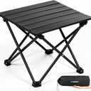 Camping Table, Ultralight Folding Camping Table with 3-Step Setup, Compact Outdoor Side Table for Camping Chair, Picnic, Fishing, Beach, Lawn, Patio, 13.8 in x 15.7 in, Small