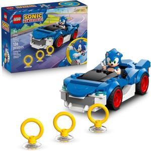 LEGO Sonic The Hedgehog Sonic: Speedster Lightning Race Car Toy for Boys & Girls - Toy Building Set W/Minifigure for Kids & Gamers, Ages 7+ - Gift Idea for Birthdays - 77117