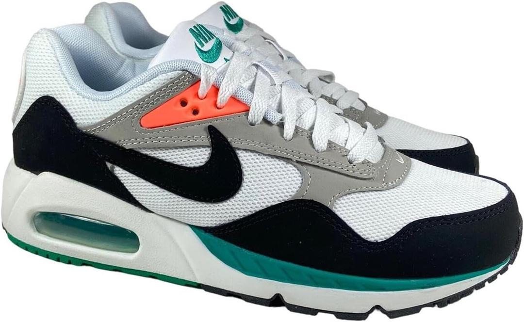 Nike Women's Air Max Correlate Running Shoes (9.5, White/Black-New Green)
