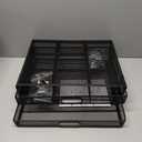 Under Desk Drawer Organizer No Drill Metal Under Desk Storage Drawer Container 2 Slide Out Cabinet Drawer Suitable for Home And Office (Extra Large)