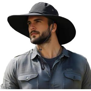 Super Wide Brim Sun Hat for Men/Women–UPF 50+ UV Protection, Large Bucket Hat for Fishing, Hiking, Gardening