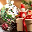 2 x Christmas Ornaments, 3.5 Inch Ceramic Fairy Hanging Ornament, Christmas Tree Ornaments, Gifts for Wife, Xmas Gifts, Unique Gift Idea, Perfect for Holiday Party, Tree, Window, Wall Decor