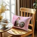 Trendy Pink Cheetah Print Pillow Covers 18x18, Cheetah Print Room Decor, Preppy Leopard Lucky 8 Ball Star Decorative Throw Pillow Covers for Girls Bedroom Living Room Home, Set of 2