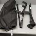 KMINA Foldable Forearm Crutches, Carbon Fiber, Open Cuff