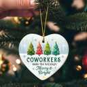 Christmas Ornaments for Coworkers 2025, Coworker Appreciation Gifts, Ceramic Ornaments for Christmas Office Decor, for Office Friends, Colleagues, Work Besties