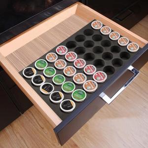 Coffee Pod Holder Compatible with KCup Keurig Pods Coffee Holder Drawer Organizer Tray for Kitchen Office Home Holds 40 Coffee Pods (16.5 X 11)