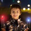 Gejoy 4 Pcs Magic Rail Twirler Easter Kids Retro Toys Light up Magnetic Gyro Wheels Toy Gyroscope Rail Game Classic Vintage Gravity Sensory Toy Gift for Boy Girl(Wave Style,Multi Color) (Red, Blue, Green)