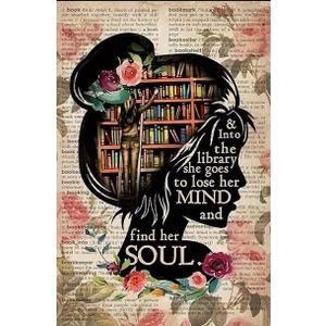 Jigsaw Puzzles 500 Pieces Books Into The Library Metal Tin She Goes Lose Her Mind and Find Her Soul Educational Puzzle Family Game Gift for Adults and Kids Perfect for Family or Dat